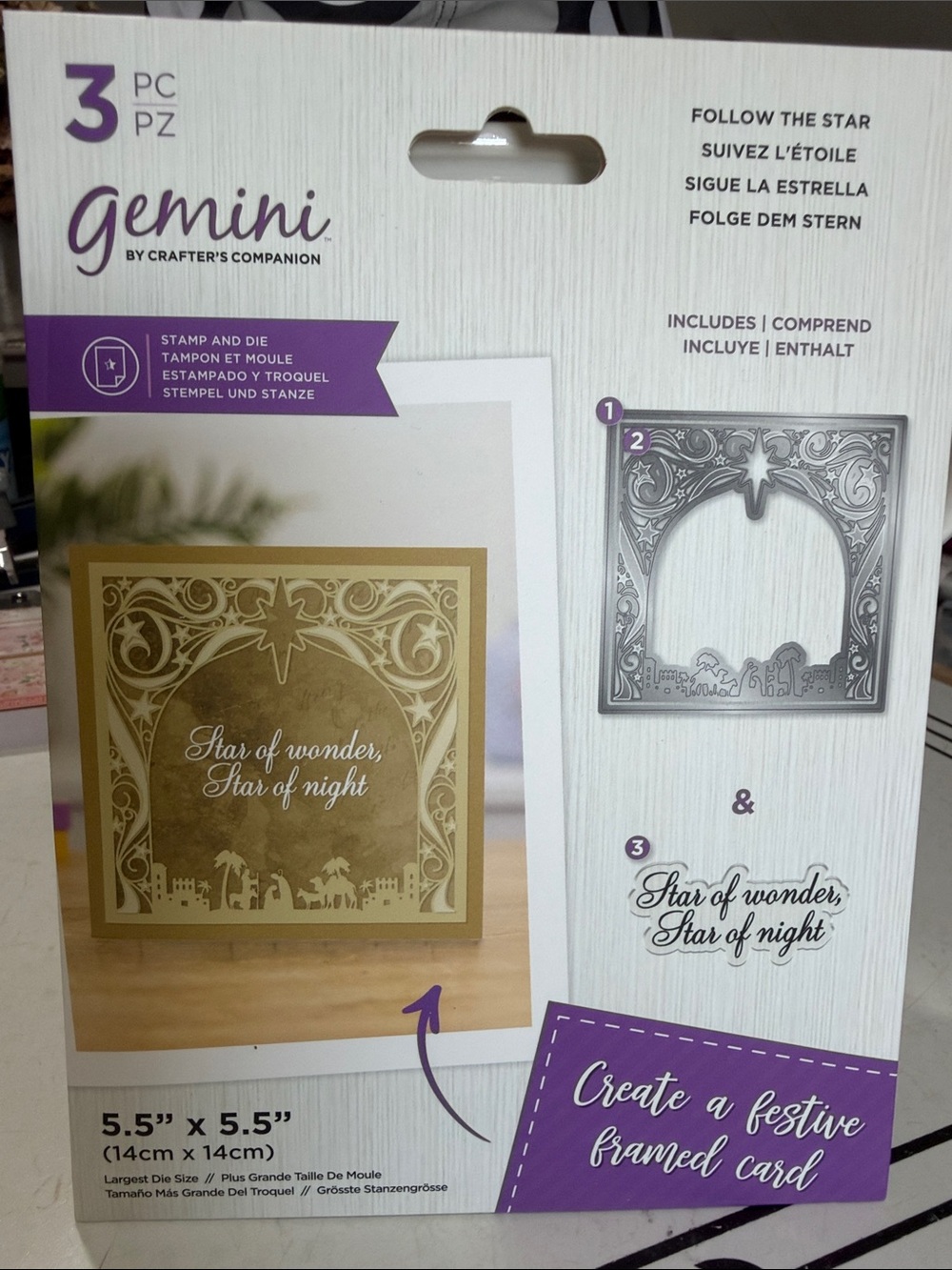 Crafters Companion Follow that Star Decorative Frame Stamp & Die Set